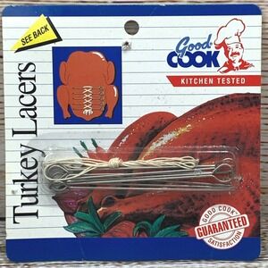 Vintage Good Cook Turkey Lacers‎ Stainless Steel Kitchen Thanksgiving New